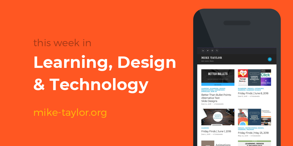Friday Finds: The Best of Learning, Design & Technology | March 15, 2019